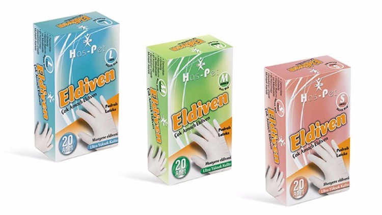 Has-pet Muayene Eldiveni Pudralı 20 li